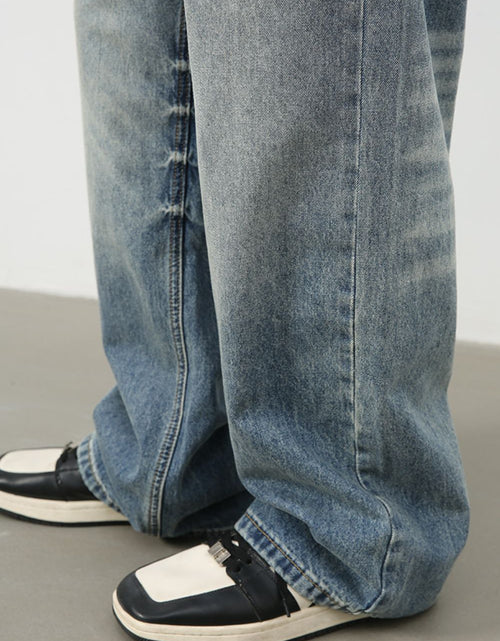 Load image into Gallery viewer, Men's Wide Leg Jeans with Pockets
