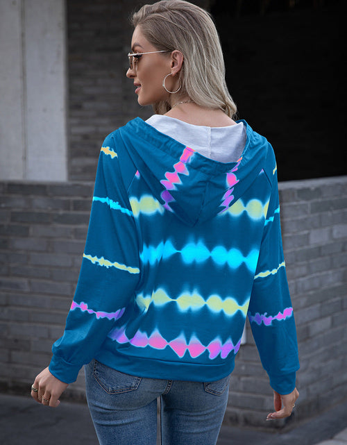 Load image into Gallery viewer, Ivy Lane Tie Dye Raglan Sleeve Hoodie
