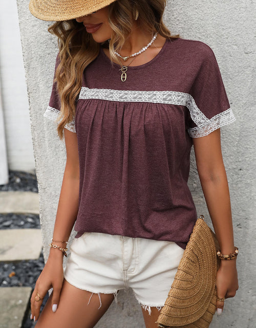 Load image into Gallery viewer, Ivy Lane Contrast Round Neck Short Sleeve Tee
