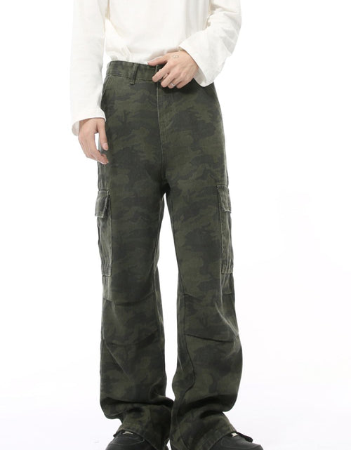 Load image into Gallery viewer, Camouflage Cargo Jeans with Pockets
