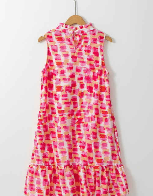 Load image into Gallery viewer, Printed Mock Neck Sleeveless Dress
