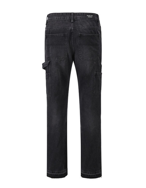 Load image into Gallery viewer, Men's Full Size Washed Straight Leg Jeans Plus Size
