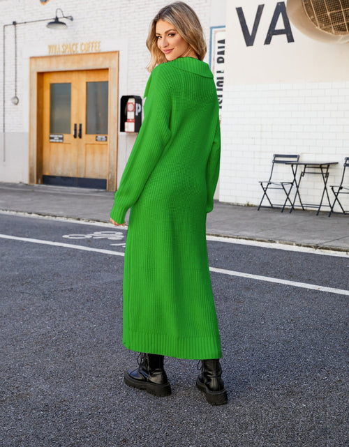 Load image into Gallery viewer, Full Size Collared Open Front Duster Cardigan
