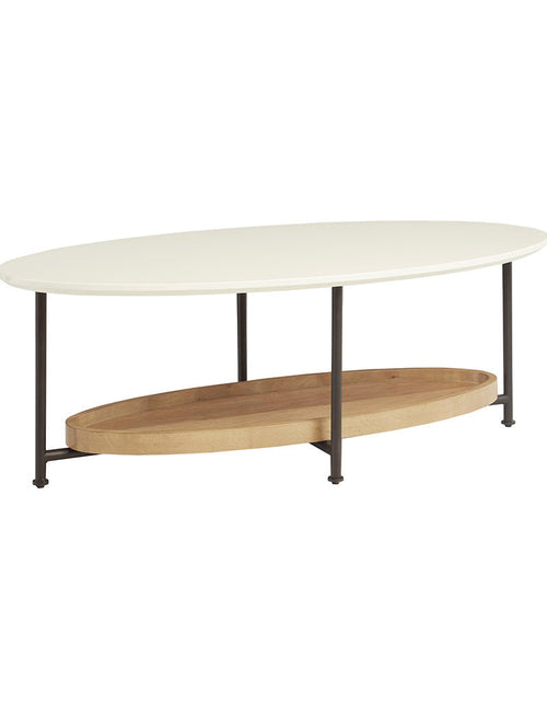 Load image into Gallery viewer, Monte Oval White/Natural Coffee Table by Blak Hom
