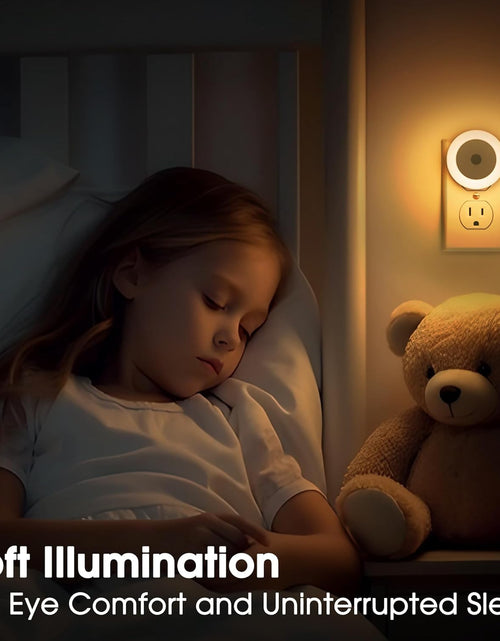 Load image into Gallery viewer, 4 Pack Night Light,  LED Night Light for Kids, Plug in Night Light, Light Sensor Night Lights, Smart Night Light, Hallway Lights, Wall Light, Nightlight for Adult, Soft White 3000K, 0.6W 60LM
