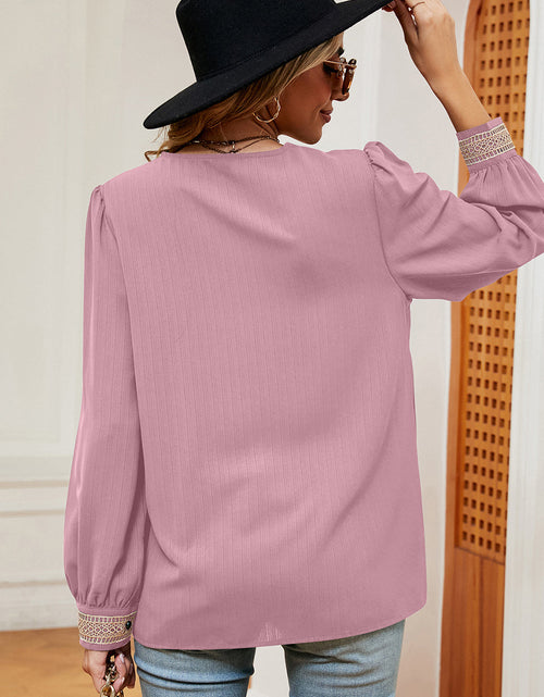 Load image into Gallery viewer, V-Neck Long Sleeve T-Shirt

