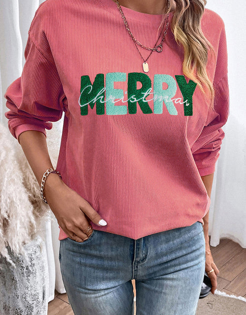 Load image into Gallery viewer, MERRY CHRISTMAS Round Neck Sweatshirt
