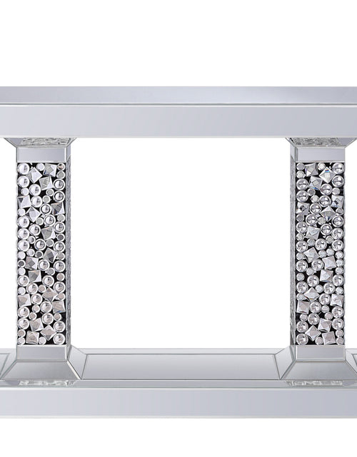 Load image into Gallery viewer, Lachina - Glam Mirrored Faux Gems Console Table - Silver by Couch.com
