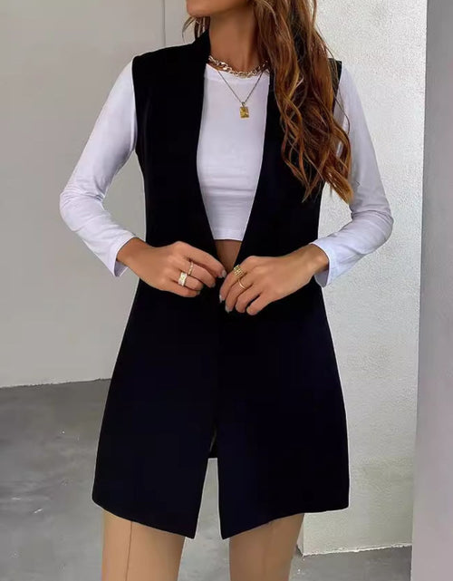 Load image into Gallery viewer, Open Front Longline Vest Coat
