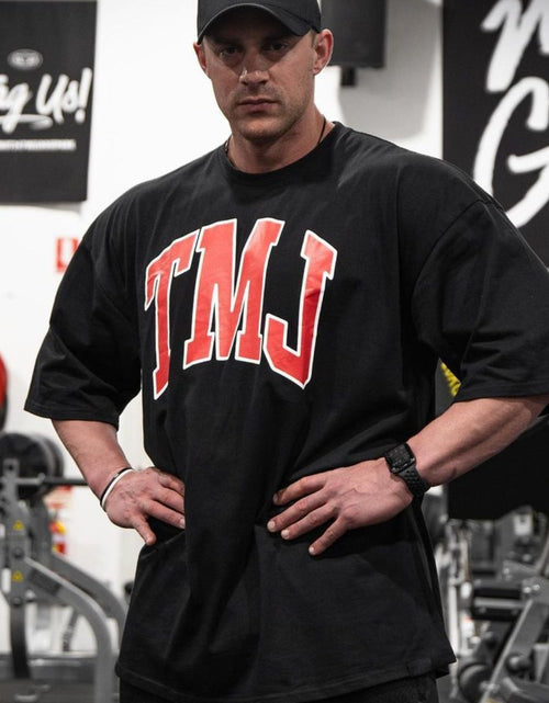 Load image into Gallery viewer, Men's Plus Size Letter Round Neck Half Sleeve T-Shirt
