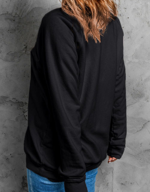 Load image into Gallery viewer, Letter Graphic Round Neck Long Sleeve Sweatshirt
