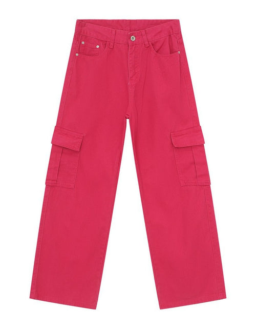 Load image into Gallery viewer, Wide Leg Cargo Jeans
