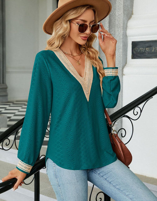 Load image into Gallery viewer, V-Neck Long Sleeve Blouse
