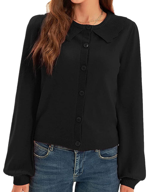 Load image into Gallery viewer, Collared Long Sleeve Button Down Cardigan
