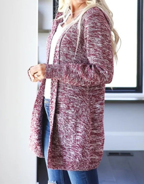 Load image into Gallery viewer, Heathered Open Front Cardigan with Pockets
