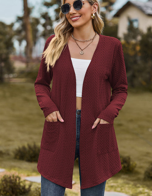 Load image into Gallery viewer, Open Front Long Sleeve Cardigan
