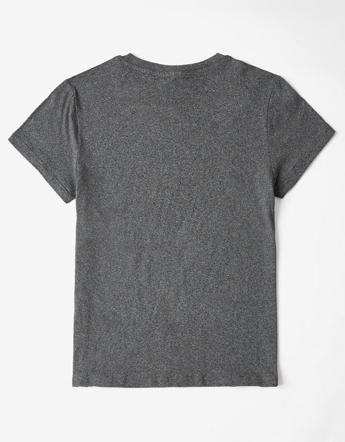 Load image into Gallery viewer, Heart Graphic Round Neck Short Sleeve T-Shirt
