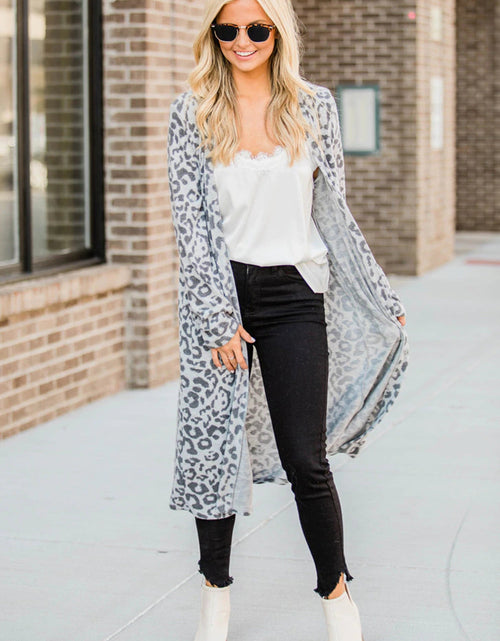 Load image into Gallery viewer, Open Front Leopard Cardigan
