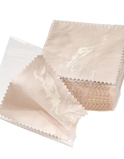 Load image into Gallery viewer, 50Pcs Individually Silver Cleaner Polishing Jewelry Cloth Napkin Tarnish Remover Tool with Package Ornaments for Silverware Gold
