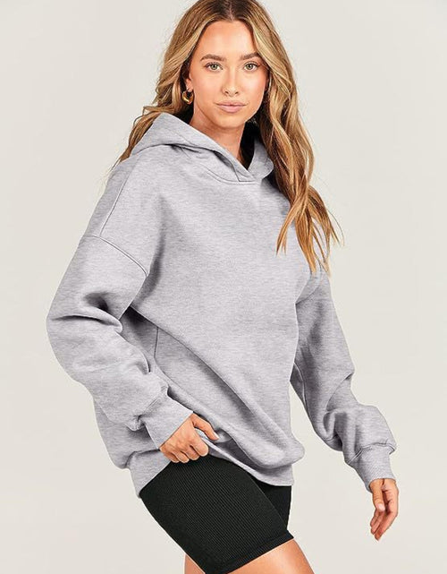 Load image into Gallery viewer, Dropped Shoulder Long Sleeve Hoodie
