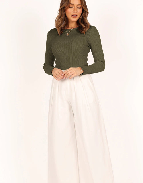 Load image into Gallery viewer, Lettuce Edge Round Neck Long Sleeve T-Shirt
