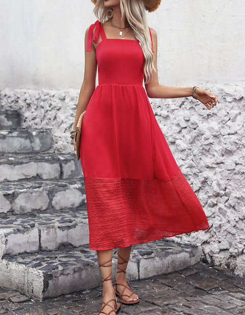 Load image into Gallery viewer, Perfee Tied Smocked Sleeveless Midi Dress
