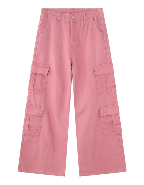 Load image into Gallery viewer, Wide Leg Cargo Jeans
