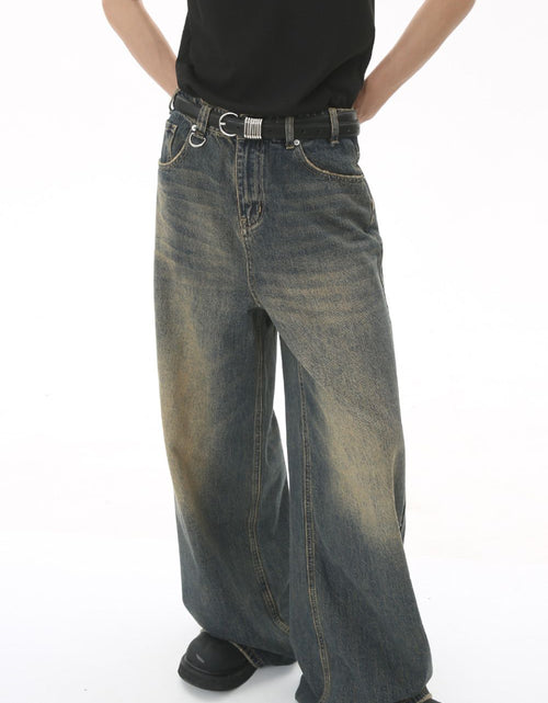Load image into Gallery viewer, Men's Wide Leg Jeans with Pockets
