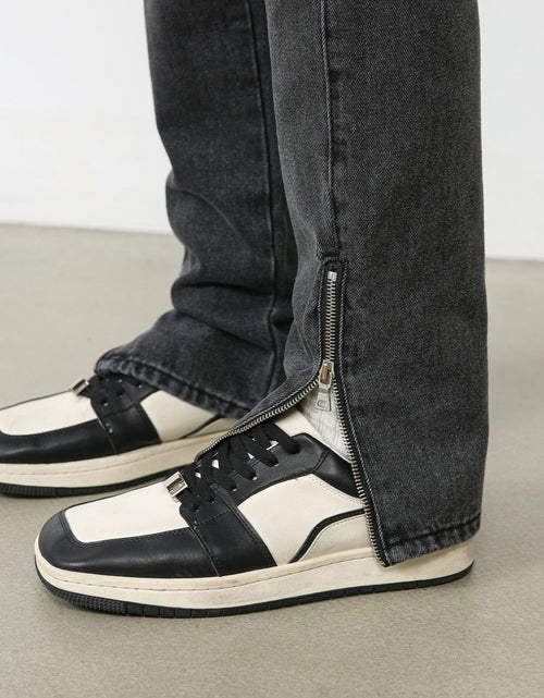 Load image into Gallery viewer, Men's Decor Zip Jeans with Pockets
