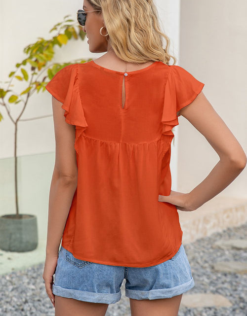 Load image into Gallery viewer, Ivy Lane Contrast Print Butterfly Sleeve Top
