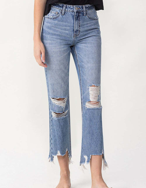Load image into Gallery viewer, Lovervet High Rise Distressed Straight Jeans
