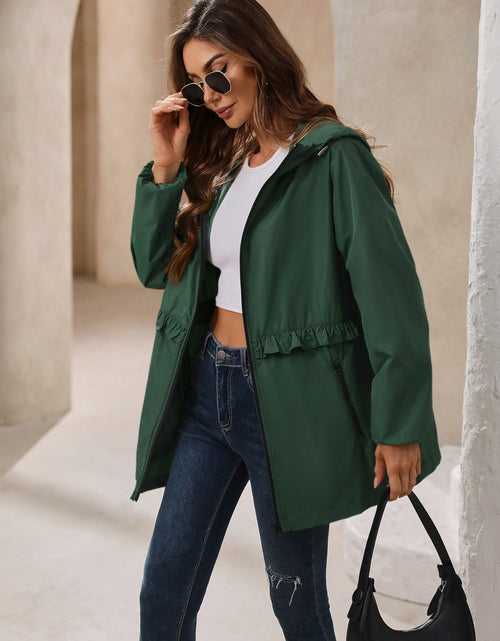 Load image into Gallery viewer, Ivy Lane Outdoor Waterproof Long Sleeve Hooded Windbreaker
