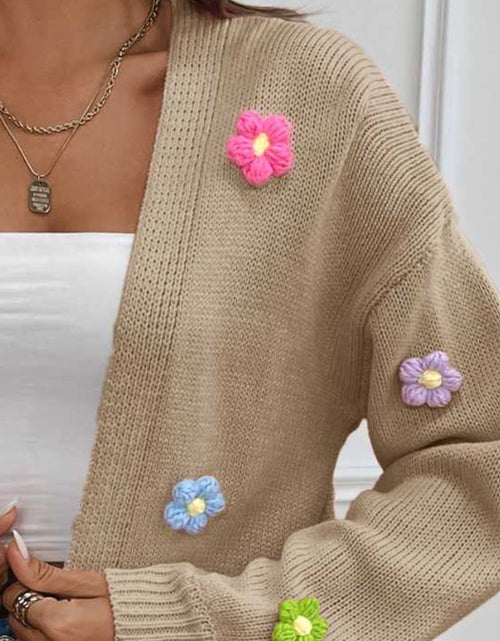 Load image into Gallery viewer, Floral Long Sleeve Open Front Cardigan
