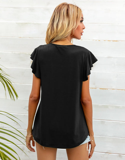 Load image into Gallery viewer, Round Neck Butterfly Sleeve Top
