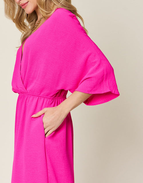 Load image into Gallery viewer, Double Take Full Size Surplice Wide Leg Jumpsuit with Pockets
