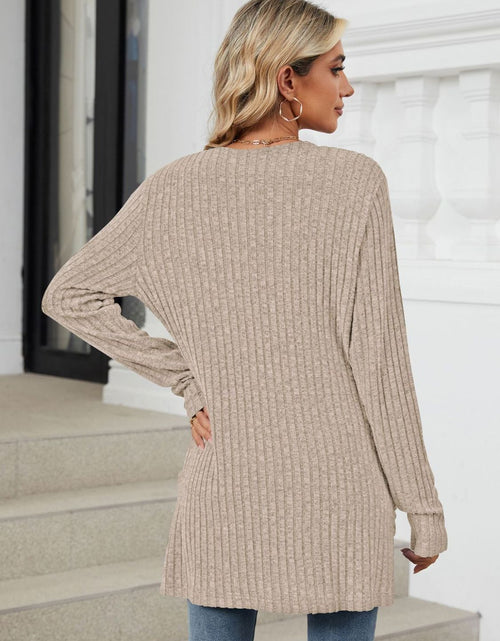 Load image into Gallery viewer, Pocketed Open Front Long Sleeve Cardigan
