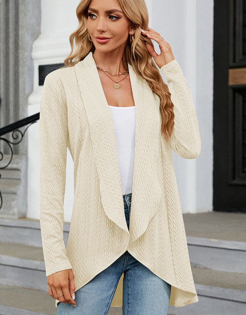 Load image into Gallery viewer, Open Front Long Sleeve Cardigan
