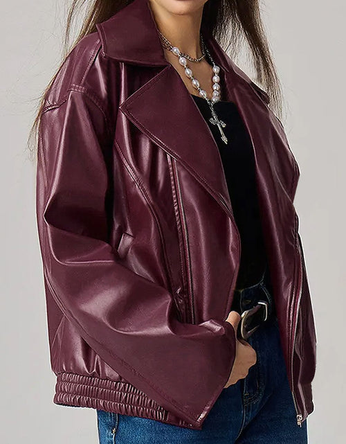 Load image into Gallery viewer, Zip Up Drop Shoulder Jacket
