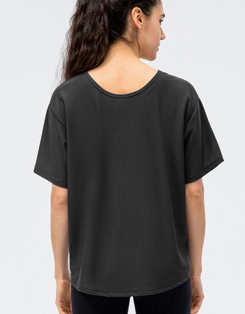 Load image into Gallery viewer, Round Neck Short Sleeve Active Tee
