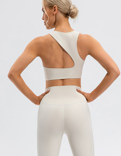 Load image into Gallery viewer, Round Neck Cutout Cropped Active Tank
