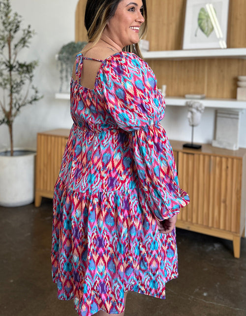 Load image into Gallery viewer, Double Take Full Size Printed Long Sleeve Dress
