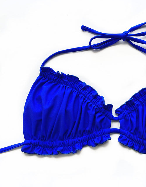 Load image into Gallery viewer, Frill Trill Halter Neck Bikini Set
