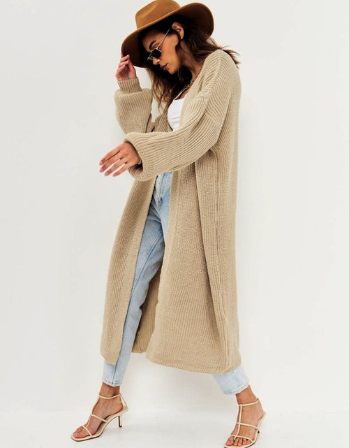Load image into Gallery viewer, Open Front Long Sleeve Longline Cardigan
