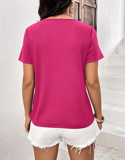 Load image into Gallery viewer, Ivy Lane Lace Trim Contrast Waffle-Knit Top
