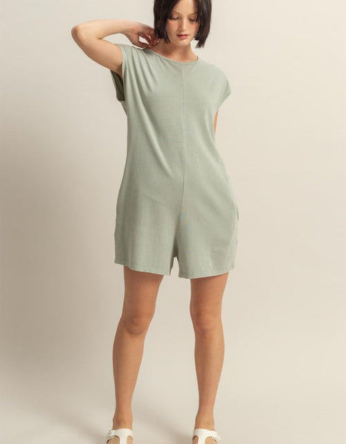 Load image into Gallery viewer, HYFVE Round Neck Cap Sleeve Relaxed Fit Breezy Romper
