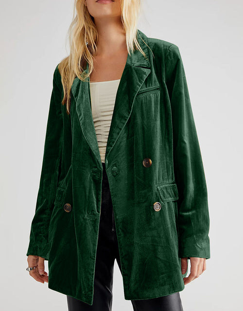 Load image into Gallery viewer, Lapel Collar Long Sleeve Blazer with Pockets
