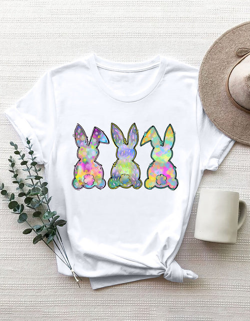 Load image into Gallery viewer, Rabbit Round Neck Short Sleeve T-Shirt
