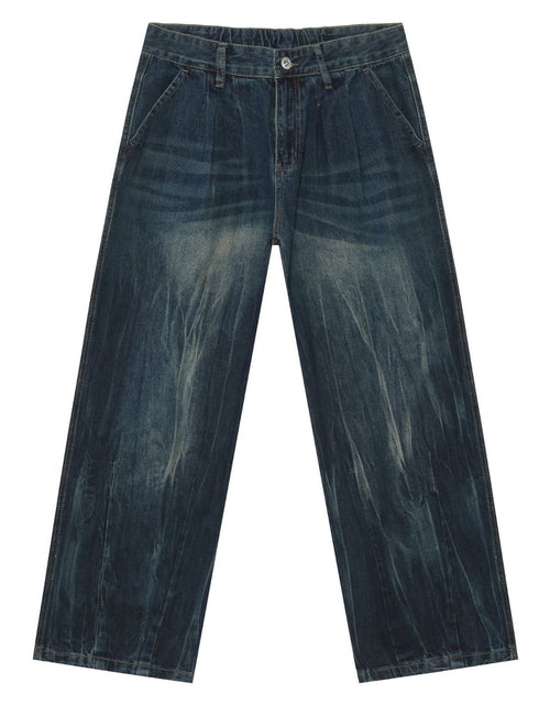 Load image into Gallery viewer, Men's High Waist Washed Jeans
