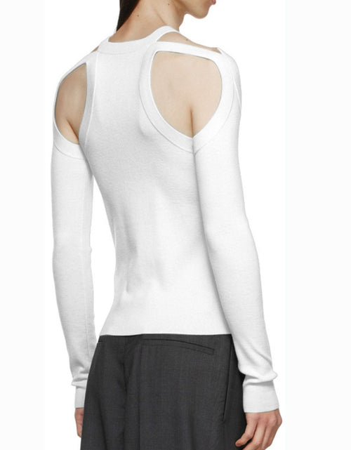 Load image into Gallery viewer, Men's Full Size Cutout Round Neck Long Sleeve Top Plus Size
