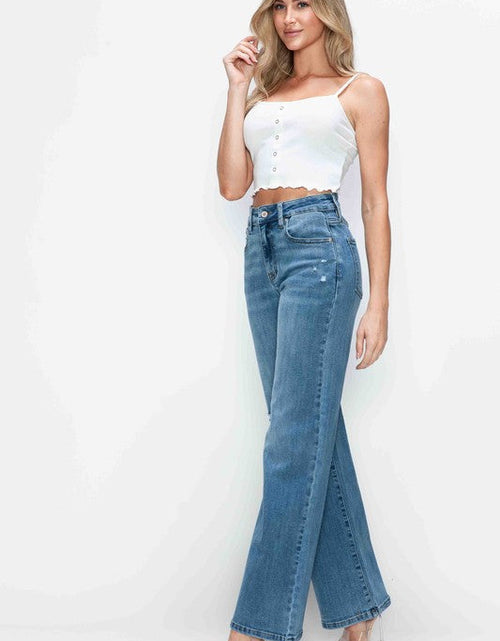 Load image into Gallery viewer, bytos Full Size High Rise Wide Leg Jeans with Pockets
